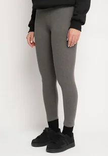 Szare Legginsy z Wysokim Stanem i Szeroką Gumką w Talii Seviel - Legginsy - miniaturka - grafika 1