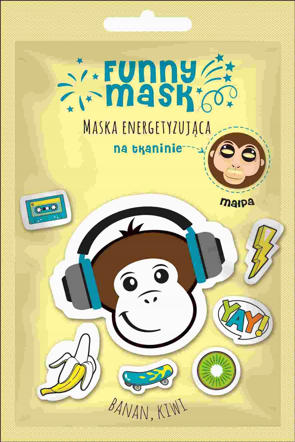 Marion Sp z o.o. Funny Mask maska nawilżająca na tkaninie Małpa