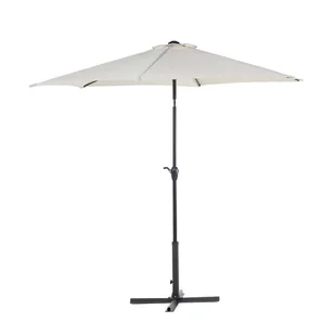 Beliani Parasol ogrodowy - bezowy - o 267 cm - metalowy - VARESE - Parasole ogrodowe - miniaturka - grafika 1