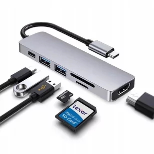 Adapter 6W1 Usb-C Thunderbolt 3 Hdmi 4K Macbook M1 - Adaptery i przejściówki - miniaturka - grafika 2