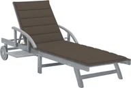 Leżaki ogrodowe - Elior Brązowy leżak ogrodowy - Solar - miniaturka - grafika 1