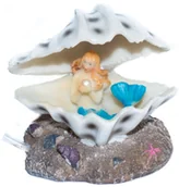 Dekoracje do akwarium - Dekoracja ozdoba muszla z syrenką do akwarium 7401 - miniaturka - grafika 1