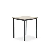 Meble do szkół i przedszkoli - Biurko BORÅS PLUS, 700x600x760 mm, popielaty laminat, antracyt - miniaturka - grafika 1