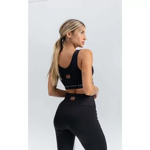 Biustonosz sportowy LABELLAMAFIA SPORTS BRA BRAVE BLACK - Bielizna sportowa damska - miniaturka - grafika 2