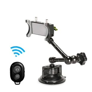 LanParte Samochodowy uchwyt na telefon Stabilizator Samochód Magic Arm Przyssawka Telefon Selfie Stick 360 Obrotowy biustonosz Jak pokazano - Selfie stick - miniaturka - grafika 1