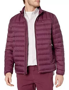Tommy Hilfiger Męska kurtka puchowa do spakowania (regularne i duże i wysokie) płaszcz puchowy, Merlot, S - Kurtki męskie - miniaturka - grafika 1