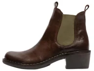 Botki damskie - Fly London Damskie botki MEME030FLY, DK. Brown (zielona elastyczna), 35 EU, Dk Brązowy Zielony Elastyczny, 35 EU - miniaturka - grafika 1