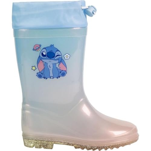 CERDÁ LIFE'S LITTLE MOMENTS Dziecięce buty przeciwdeszczowe Stitch PVC Oficjalne wodoodporne buty wygodne i wytrzymałe - Stich kalosze Unikalny design i oficjalna licencja, Ścieg, 28 EU