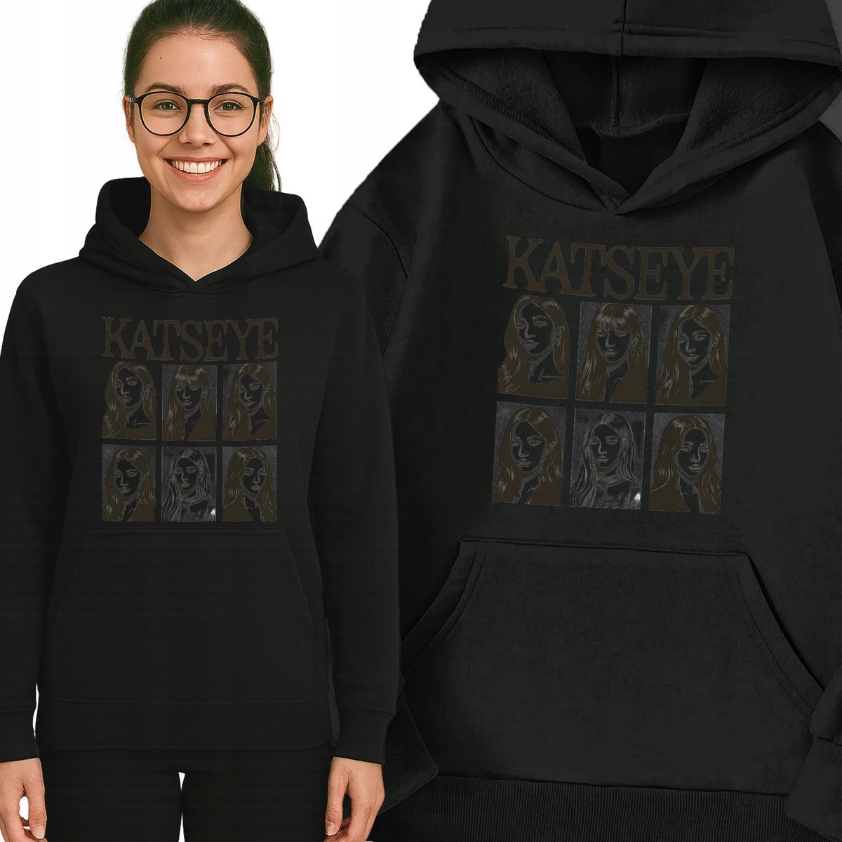 Bluza Czarna Z Kapturem KATSEYE GAMEBOY STYLE Muzyka K-pop Prezent - S Wz