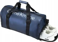 Akcesoria podróżnicze - TORBA SPORTOWA PODRÓŻNA UCHWYT PASEK 35L WODOODPORNA CNMEK KMECE NIEBIESKA - miniaturka - grafika 1