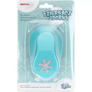 BREWIS Dziurkacz ozdobny 3.8cm Śnieżynka D38-59 - Przybory szkolne - miniaturka - grafika 1