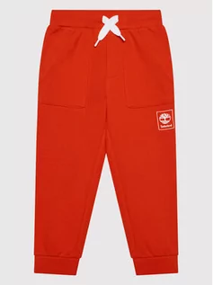 Spodnie i spodenki dla chłopców - Timberland Spodnie dresowe T24B79 D Czerwony Regular Fit - grafika 1