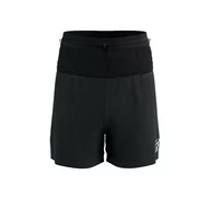 Spodnie sportowe damskie - COMPRESSPORT Spodenki biegowe TRAIL RACING 2-IN-1 SHORT black - miniaturka - grafika 1
