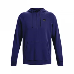 Męska bluza dresowa rozpinana z kapturem Under Armour UA Rival Fleece 1/2 Zip HD - granatowa - Bluzy męskie - miniaturka - grafika 1