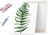 Malowanie po numerach - Malowanie po numerach Liść Paprotki - Nowoczesny / beliart - miniaturka - grafika 1