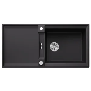 BLANCO 527625 Zlewozmywak ADIRA XL 6 S-F Silgranit czarny, odwracalny, mata stalowa składana, korek auto., InFino - Zlewozmywaki - miniaturka - grafika 1