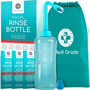 Irygator Do Nosa Butelka 500Ml 30 X Saszetek 2 Końcówki Torba Czyszczenie - Aspiratory do nosa - miniaturka - grafika 1