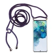 Etui i futerały do telefonów - Etui Samsung Galaxy Etui na telefon komórkowy z łańcuszkiem Etui na telefon komórkowy z paskiem, do telefonu komórkowego: Samsung Galaxy S20 Ultra, wybierz pasek: fioletowy - miniaturka - grafika 1