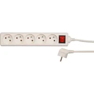 Przedłużacze i rozgałęźniki - Vorel Przedłużacz elektryczny z uziemieniem 5-gniazd 1,5m z wyłącznikiem 72526 - miniaturka - grafika 1