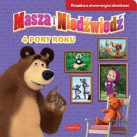 Książki edukacyjne - praca zbiorowa 4 pory roku. Masza i Niedźwiedź. Książka z otwieranymi okienkami - miniaturka - grafika 1
