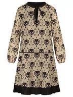 Sukienki - ApartFashion Damska sukienka tunika sukienka, beżowo-czarna, normalna - miniaturka - grafika 1