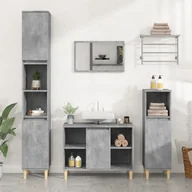 Toaletki - vidaXL Szafka pod umywalkę, szarość betonu, 80x33x60 cm - miniaturka - grafika 1
