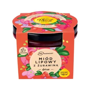 Miód lipowy z żurawiną - krem mocno owocowy BEHARMONY 115g - Miód - miniaturka - grafika 3