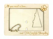 Ramki na zdjęcia - Owczarek staroangielski ramka na zdjęcie z psem - miniaturka - grafika 1