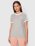 Koszulki i topy damskie - Adidas T-Shirt adicolor Classics 3-Stripes H33576 Szary Standard Fit - miniaturka - grafika 1