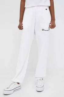 Spodnie damskie - Champion spodnie dresowe X SMILEY damskie kolor biały z aplikacją - grafika 1