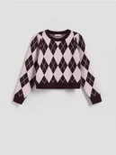 Swetry damskie - Reserved - Sweter w romby - wielobarwny - miniaturka - grafika 1