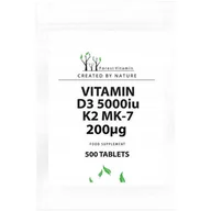 Witaminy i minerały - Forest Vitamin, Vitamin D3 5000 IU K2 MK-7 200ug, 500 tab. - miniaturka - grafika 1