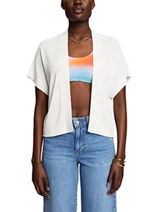 Esprit Collection Kardigan z krótkimi rękawami, biały, XXL - Swetry damskie - miniaturka - grafika 1
