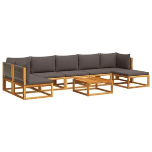 vidaXL 8-częściowa sofa ogrodowa z poduszkami z litego drewna akacjowego - Sofy ogrodowe vidaXL 8-częściowa sofa ogrodowa z poduszkami z litego drewna akacjowego - Sofy ogrodowe - miniaturka - grafika 1