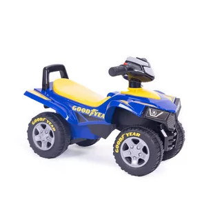 Jeździk quad Goodyear interaktywna kierownica dźwięki niebieski - Chodziki - miniaturka - grafika 2