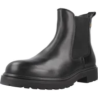 Kozaki damskie - Tommy Hilfiger Damskie TH LEATHER CLEATED CHELSEA FW0FW08766 niskie kozaki, czarne (czarne), 5, Czarny, 38 EU - miniaturka - grafika 1