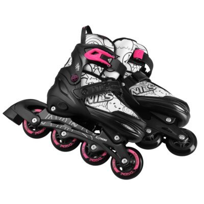 Łyżworolki NILS EXTREME NH10907 4w1 ( 39-42) Czarno-różowy