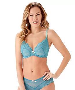 Gossard Damski biustonosz Superboost niewyściełany plunge, niebieski ocean, 32DD, Błękitny ocean, 70E - Biustonosze - miniaturka - grafika 1