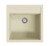 Zlewozmywaki - Beżowy zlewozmywak z granitu T8-N08 - miniaturka - grafika 1