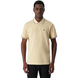 Koszulka męska Champion polo beżowa 220897 MS091 2XL - Koszulki męskie - miniaturka - grafika 1