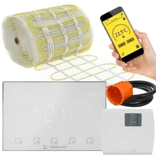Mata grzewcza pod płytki MISSION AIR MA-160W/m2 20m2 + sterownik Gemini White WiFi - Akcesoria grzewcze - miniaturka - grafika 1
