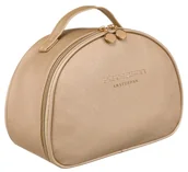 Kosmetyczki, organizery i kuferki - Kosmetyczka damska ze skóry ekologicznej Peterson, złoty - miniaturka - grafika 1