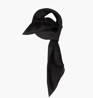 Apaszki i szaliki damskie - Klasyczna czarna średnia apaszka jedwabna damska - miniaturka - grafika 1