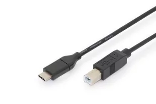 Assmann Kabel polaczeniowy USB 2.0 HighSpeed Typ USB C/B M/M Power Delivery czarny 1,8m (AK-300150-018-S) - Kable komputerowe i do monitorów - miniaturka - grafika 1