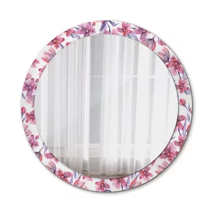 Lustro do Łazienki Glamour Kwiaty akwarelowe 90cm - Lustra - miniaturka - grafika 1