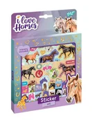 Szkolne artykuły papiernicze - Zestaw naklejek I love horses - artykuł papierniczy - miniaturka - grafika 1