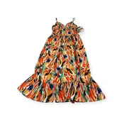 Sukienki - Sukienka Old Money S kolorowa letnia na ramiączkach mini nowa falbana - miniaturka - grafika 1