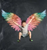 Pomoce naukowe - Naklejka ścienna: Pastelowe Skrzydła - miniaturka - grafika 1