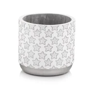 Donice - Osłonka cylinder X-mas srebrny 14 cm - miniaturka - grafika 1