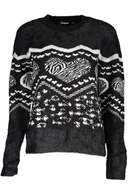Swetry damskie - CZARNY SWETER DESIGUAL DAMSKI - miniaturka - grafika 1